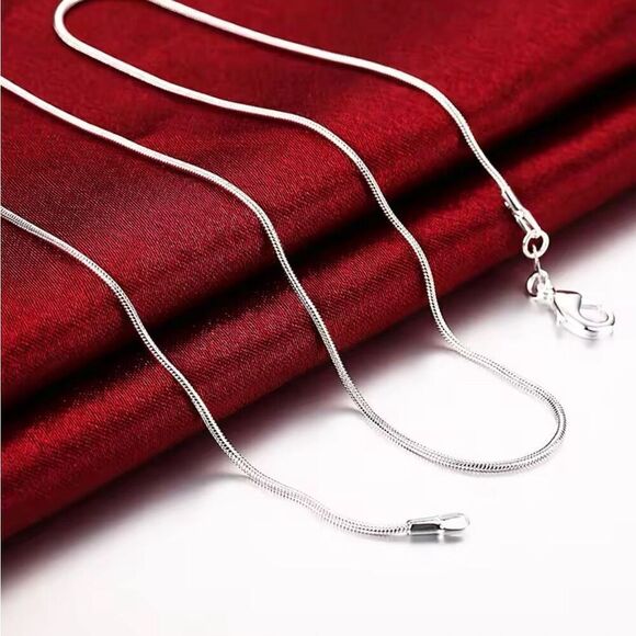 New Sterling Silver Blue Opal Small Cross Pendant Necklace - Picture 4 of 5